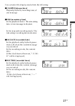 Предварительный просмотр 27 страницы Sony ICD-SX20 Operating Instructions Manual