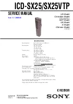 Preview for 1 page of Sony ICD-SX25 - Icd Recorder Service Manual