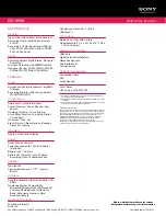 Preview for 2 page of Sony ICD-SX68 Marketing Specifications