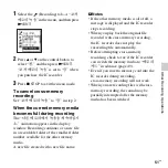 Preview for 51 page of Sony ICD-SX713/ICD-SX813 Operating Instructions Manual