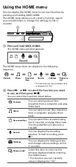 Preview for 7 page of Sony ICD-TX650 User Manual