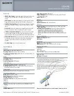 Предварительный просмотр 2 страницы Sony ICD-U50 - Ic Recorder Specification Sheet