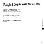 Preview for 91 page of Sony ICD-UX200 - Digital Flash Voice Recorder Operating Instructions Manual