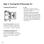 Preview for 14 page of Sony ICD-UX512 Operating Instructions Manual