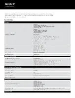 Предварительный просмотр 3 страницы Sony ICD-UX523BLK Specifications