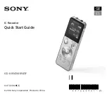 Preview for 1 page of Sony ICD-UX543 Quick Start Manual