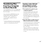 Preview for 21 page of Sony ICD-UX71F - Digital Flash Voice Recorder Quick Start Manual