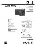 Sony ICF-18 Service Manual preview