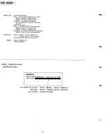 Preview for 2 page of Sony ICF-2001 Service Manual