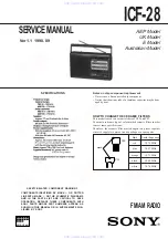 Sony icf-28 Service Manual предпросмотр