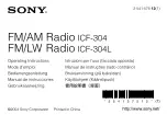 Sony ICF-304 User Manual preview