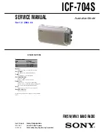 Sony ICF-704S Service Manual предпросмотр