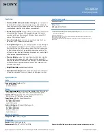 Preview for 2 page of Sony ICF-B05W Specifications