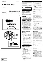 Предварительный просмотр 1 страницы Sony ICF -C135 Operating Instructions