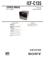 Предварительный просмотр 1 страницы Sony ICF-C135 Service Manual