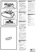 Preview for 2 page of Sony ICF-C215 - Fm/am Dual Alarm Clock Operating Instructions