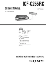 Preview for 1 page of Sony ICF-C255RC - Auto Time Set Clock Radio Service Manual