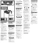 Предварительный просмотр 2 страницы Sony ICF-C273 - Fm/am Clock Radio Operating Instructions