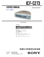 Sony ICF-C273 - Fm/am Clock Radio Service Manual предпросмотр