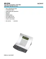 Sony ICF-C703 - Am/fm Clock Radio Specifications предпросмотр