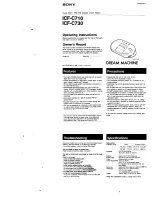 Sony ICF-C710 Operating Instructions предпросмотр