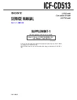 Preview for 40 page of Sony ICF-CD513 - CD Clock Radio Service Manual