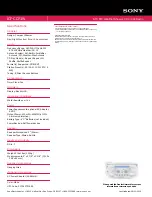 Предварительный просмотр 2 страницы Sony ICF-CD73W Marketing Specifications