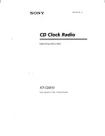 Sony ICF-CD810 Operating Instructions Manual предпросмотр