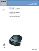 Sony ICF-CD815 Specification Sheet preview