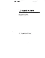 Sony ICF-CD820 - Cd/am/fm Stereo Clock Radio Operating Instructions Manual preview