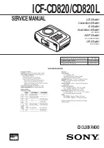 Sony ICF-CD820 - Cd/am/fm Stereo Clock Radio Service Manual preview