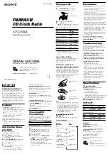 Sony ICF-CD843L Operating Instructions предпросмотр