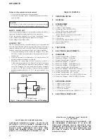 Предварительный просмотр 2 страницы Sony ICF-CDK70 - Currently Not Available Service Manual