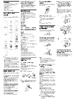 Preview for 2 page of Sony ICF-CS10iP DREAM MACHINE Operating Instructions