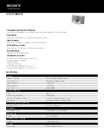Sony ICF-CS10iPWHT Specifications preview