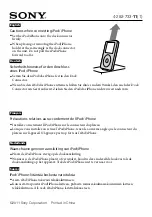 Sony ICF-CS15iP Cautions Leaflet preview