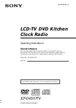 Preview for 1 page of Sony ICF-DVD57TV - Dvd Tv Clock Radio Operating Instructions Manual