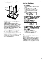 Preview for 9 page of Sony ICF-DVD57TV - Dvd Tv Clock Radio Operating Instructions Manual