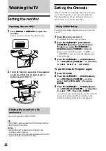 Preview for 12 page of Sony ICF-DVD57TV - Dvd Tv Clock Radio Operating Instructions Manual