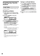 Preview for 16 page of Sony ICF-DVD57TV - Dvd Tv Clock Radio Operating Instructions Manual