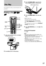 Preview for 17 page of Sony ICF-DVD57TV - Dvd Tv Clock Radio Operating Instructions Manual