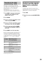 Preview for 29 page of Sony ICF-DVD57TV - Dvd Tv Clock Radio Operating Instructions Manual