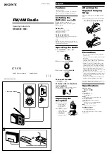 Sony ICF-F10 Operating Instructions preview