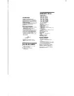 Preview for 8 page of Sony ICF ICF-SW11 Operating Instructions Manual