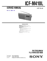 Sony ICF-M410L Service Manual предпросмотр