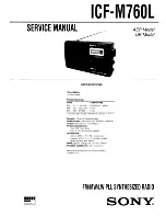 Sony ICF-M760L Service Manual preview