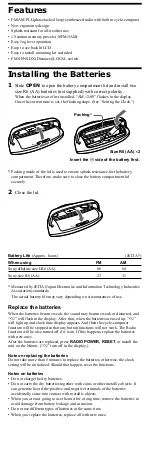 Предварительный просмотр 2 страницы Sony ICF-M88B User Manual