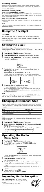 Предварительный просмотр 7 страницы Sony ICF-M88B User Manual