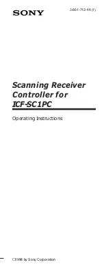 Sony ICF-SC1PC Operating Instructions Manual preview