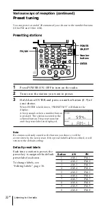 Preview for 22 page of Sony ICF-SW07 Operating Instructions Manual